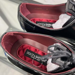 Giày tây Dolce & Gabbana nam màu đen bóng super fake 1:1 - Ảnh 8