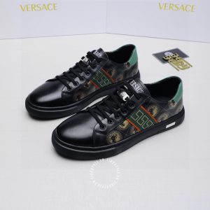 Giày nam Versace sneaker màu đen họa tiết super fake 1:1 - Ảnh 3