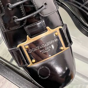 Giày tây Dolce & Gabbana nam màu đen bóng super fake 1:1 - Ảnh 7