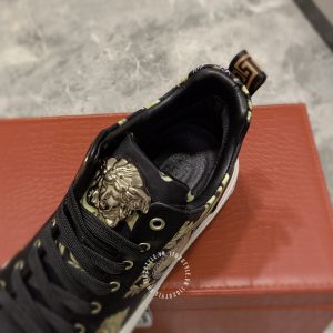 Giày nam Versace thể thao màu đen họa tiết super fake 1:1 - Ảnh 9