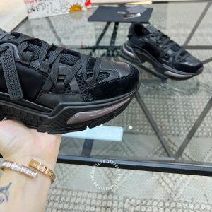 Giày nam Dolce & Gabbana màu đen phối vải lưới hàng hiệu - Ảnh 4