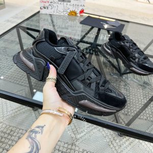 Giày nam Dolce & Gabbana màu đen phối vải lưới hàng hiệu - Ảnh 5