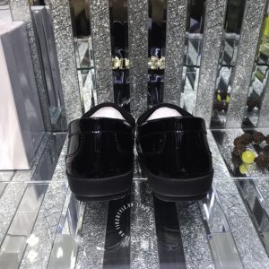 Giày nam Versace da xịn màu đen bóng logo kim loại - Ảnh 9