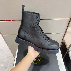 Boot Versace nam hàng hiệu màu đen da xịn giá tốt nhất - Hình ảnh 6