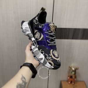 Giày thể thao nam Versace da xịn phối màu họa tiết cao cấp - Ảnh 6
