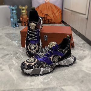 Giày thể thao nam Versace da xịn phối màu họa tiết cao cấp - Ảnh 2