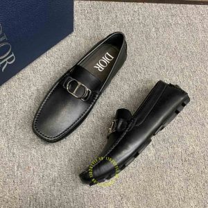 Giày rep 1:1 Moca Dior nam da trơn màu đen giá tốt nhất - Hình ảnh 4