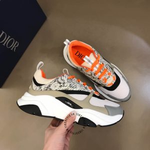 Giày thể thao Dior phối màu hoạ tiết da rắn replica 1:1 chính hãng - Ảnh 3