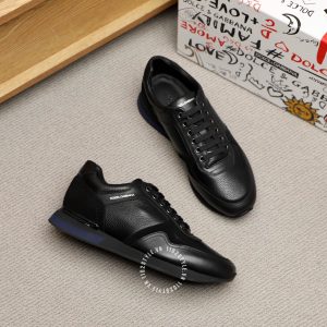 Giày thể thao Dolce & Gabbana nam màu đen da sần replica 1:1 - Ảnh 4