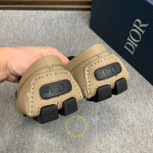 Giày rep 1:1 Moca Dior nam da sần màu nâu nhạt giá tốt nhất - Hình ảnh 8
