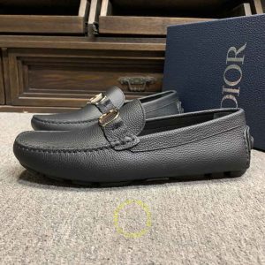 Giày rep 1:1 Moca Dior nam da sần màu đen giá tốt nhất - Hình ảnh 5