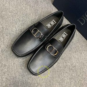 Giày rep 1:1 Moca Dior nam da trơn màu đen giá tốt nhất - Hình ảnh 3