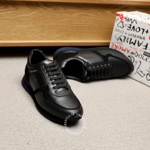 Giày thể thao Dolce & Gabbana nam màu đen da sần replica 1:1 - Ảnh 3