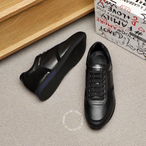 Giày nam Versace sneaker màu đen họa tiết hàng hiệu - Ảnh 4