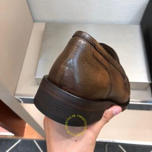 Giày rep 1:1 chính hãng Loafer Dior nam da mềm màu nâu - Hình ảnh 7
