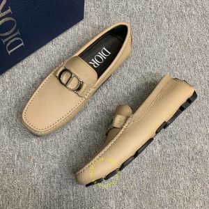 Giày rep 1:1 Moca Dior nam da sần màu nâu nhạt giá tốt nhất - Hình ảnh 4