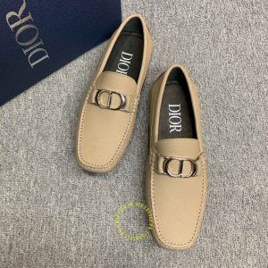 Giày rep 1:1 Moca Dior nam da sần màu nâu nhạt giá tốt nhất - Hình ảnh 2