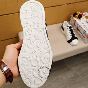 Giày D&G da thật màu trắng phối đen replica 1:1 chính hãng - Ảnh 9