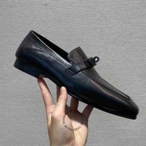 Giày Loafer Hermes nam màu đen phiên bản replica 1:1 - Hình ảnh 4