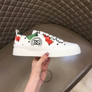 Giày Dolce & Gabbana trắng phối hoạ tiết nổi bật replica 1:1 - Ảnh 8