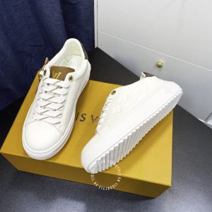 Giày sneaker Louis Vuitton màu trắng logo LV replica 1:1 - Ảnh 6