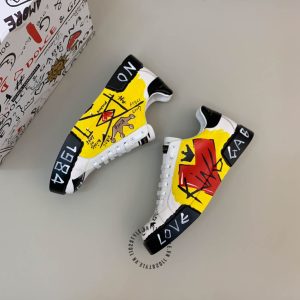 Giày D&G trắng hoạ tiết phối màu replica 1:1 chính hãng - Ảnh 2