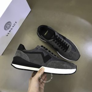 Giày nam thể thao Versace màu ghi replica 1:1 chính hãng - Ảnh 4