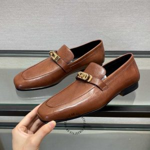 Giày Loafer Hermes nam màu nâu da trơn phiên bản replica 1:1 - Hình ảnh 4