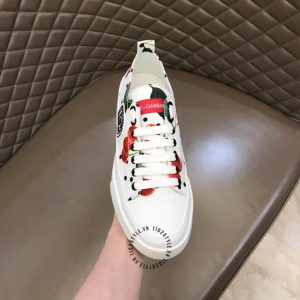 Giày Dolce & Gabbana trắng phối hoạ tiết nổi bật replica 1:1 - Ảnh 5