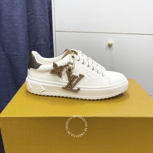 Giày sneaker Louis Vuitton màu trắng logo LV replica 1:1 - Ảnh 4
