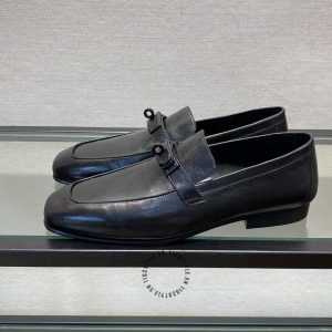 Giày Loafer Hermes nam màu đen phiên bản replica 1:1 - Hình ảnh 3
