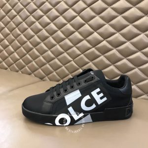 Giày sneaker nam D&G đen logo trắng replica 1:1 chính hãng - Hình ảnh 5