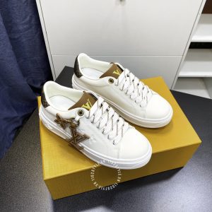 Giày sneaker Louis Vuitton màu trắng logo LV replica 1:1 - Ảnh 2