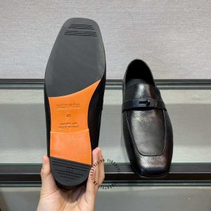 Giày Loafer Hermes nam màu đen phiên bản replica 1:1 - Hình ảnh 8