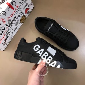 Giày sneaker nam D&G đen logo trắng replica 1:1 chính hãng - Hình ảnh 8