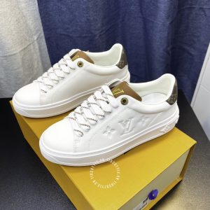 Giày sneaker Louis Vuitton màu trắng logo LV replica 1:1 - Ảnh 3