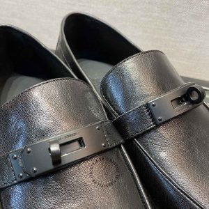 Giày Loafer Hermes nam màu đen phiên bản replica 1:1 - Hình ảnh 6