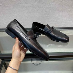 Giày Loafer Hermes nam màu đen phiên bản replica 1:1 - Hình ảnh 5