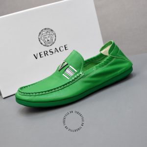 Giày Moca Versace nam da mềm màu xanh replica 1:1 chính hãng - Ảnh 8