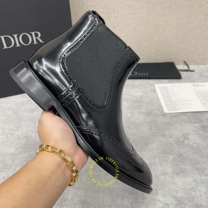 Giày Chelsea Boot replica Dior nam màu đen hàng hiệu cao cấp - Ảnh 7