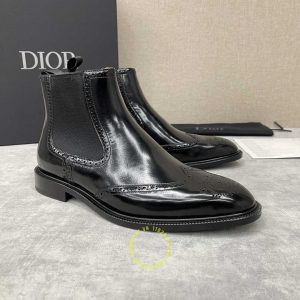 Giày Chelsea Boot replica Dior nam màu đen hàng hiệu cao cấp - Ảnh 2