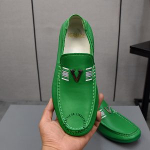 Giày Moca Versace nam da mềm màu xanh replica 1:1 chính hãng - Ảnh 5