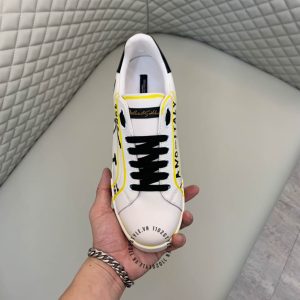 Giày thể thao Dolce & Gabbana trắng hoạ tiết vàng replica 1:1 - Ảnh 6