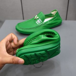 Giày Moca Versace nam da mềm màu xanh replica 1:1 chính hãng - Ảnh 7