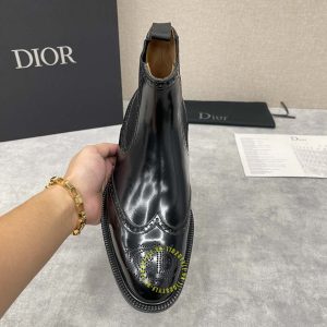 Giày Chelsea Boot replica Dior nam màu đen hàng hiệu cao cấp - Ảnh 5