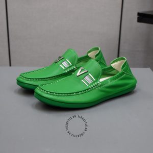 Giày Moca Versace nam da mềm màu xanh replica 1:1 chính hãng - Ảnh 3