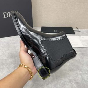 Giày Chelsea Boot replica Dior nam màu đen hàng hiệu cao cấp - Ảnh 6