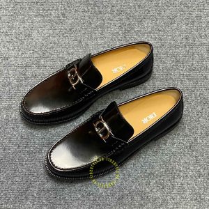 Giày replica Loafer Dior nam da bóng màu đen giá ưu đãi - Hình ảnh 2