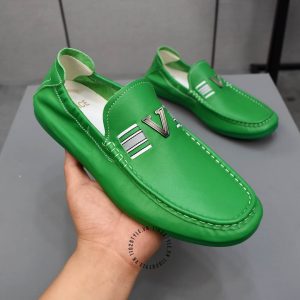 Giày Moca Versace nam da mềm màu xanh replica 1:1 chính hãng - Ảnh 6