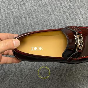 Giày replica Loafer Dior nam màu đỏ đô cao cấp giá ưu đãi - Hình ảnh 8